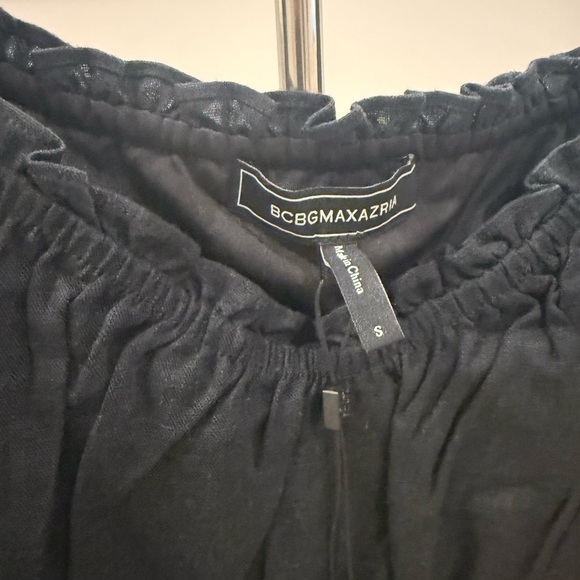 BCBG | Black Puff Sleeve Crop Top Small - Picture 5 of 9